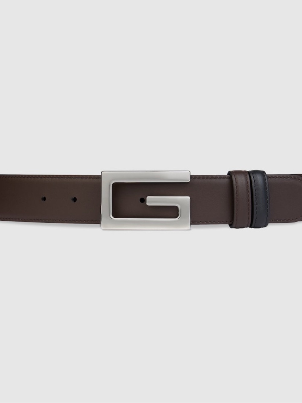 Gucci Black Leather Belt with Signature Silver G Buckle